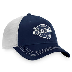 Washington Capitals Fanatics Women's Fundamental Trucker Adjustable Hat - Navy/White | US 200010217