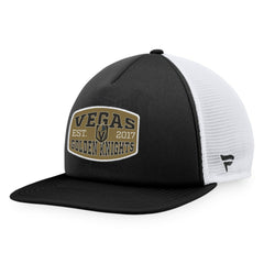 Vegas Golden Knights Fanatics Foam Front Patch Trucker Snapback Hat - Black/White | US 200010218