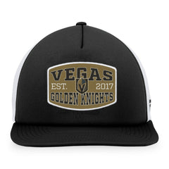 Vegas Golden Knights Fanatics Foam Front Patch Trucker Snapback Hat - Black/White | US 200010218