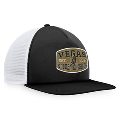 Vegas Golden Knights Fanatics Foam Front Patch Trucker Snapback Hat - Black/White | US 200010218