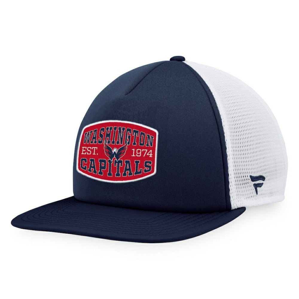 Washington Capitals Fanatics Foam Front Patch Trucker Snapback Hat - Navy/White | US 200010219