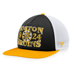 Boston Bruins Fanatics Heritage Vintage Foam Front Trucker Snapback Hat - Black/Gold | US 200010237