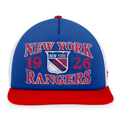 New York Rangers Fanatics Heritage Vintage Foam Front Trucker Snapback Hat - Blue/Red | US 200010242