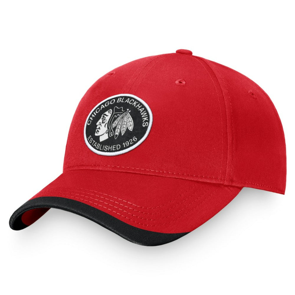 Chicago Blackhawks Fanatics Fundamental Adjustable Hat - Red | US 200010272