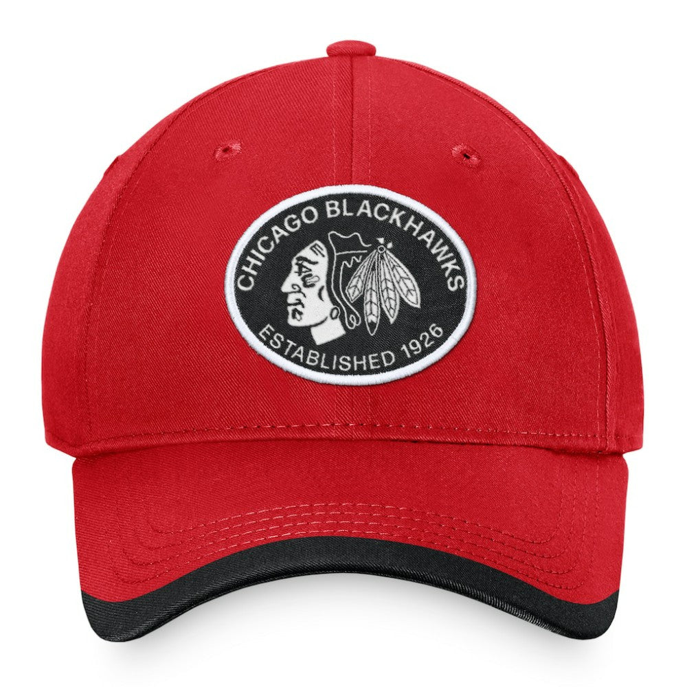 Chicago Blackhawks Fanatics Fundamental Adjustable Hat - Red | US 200010272