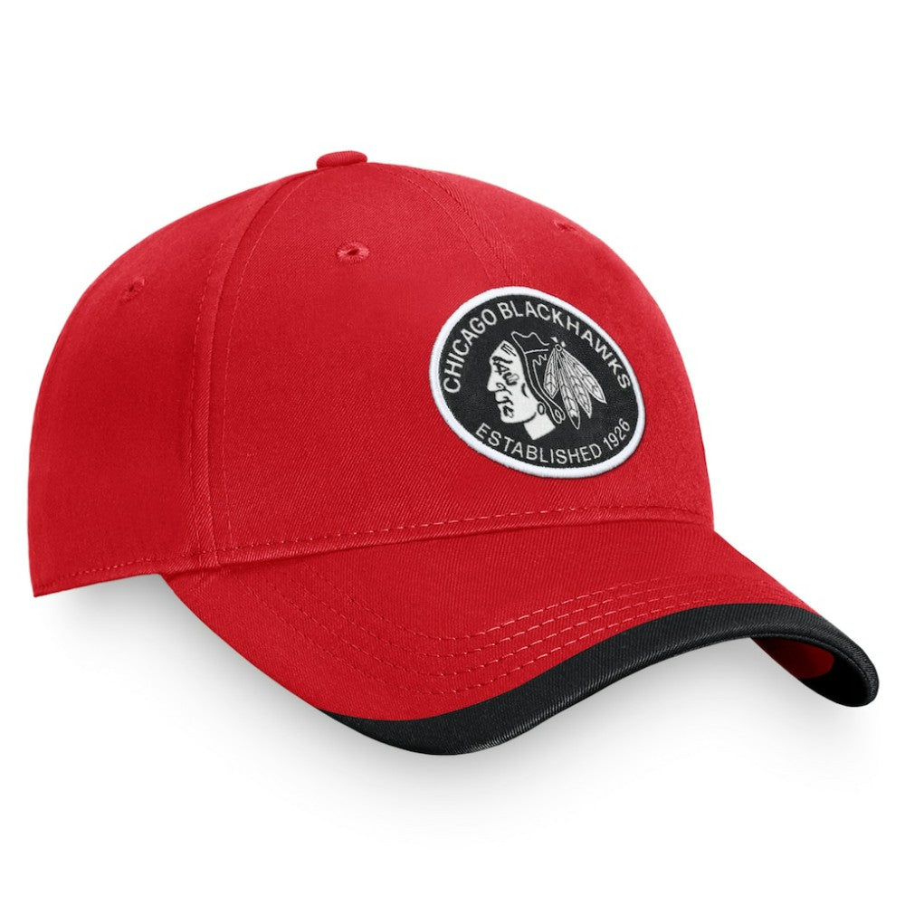 Chicago Blackhawks Fanatics Fundamental Adjustable Hat - Red | US 200010272