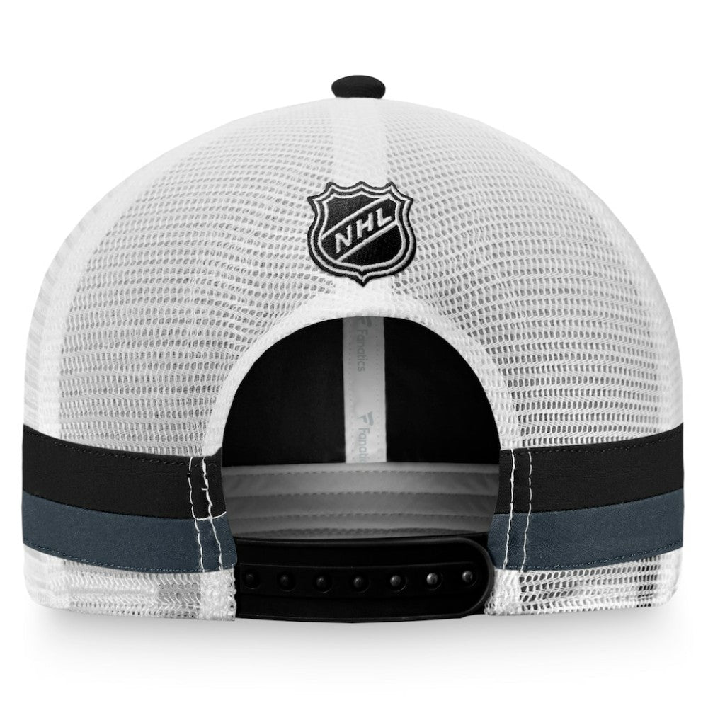 Vegas Golden Knights Fanatics Fundamental Striped Trucker Adjustable Hat - Black/White | US 200010350