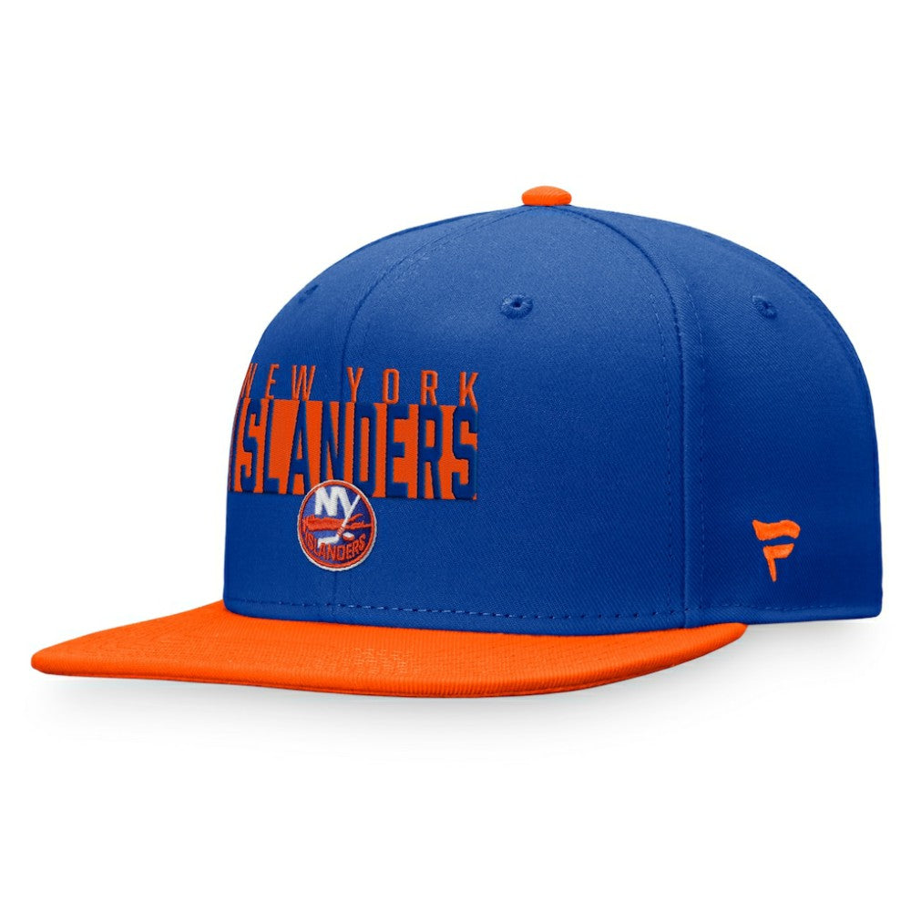 New York Islanders Fanatics Fundamental Colorblocked Snapback Hat - Royal/Orange | US 200010396