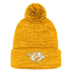 Nashville Predators Fanatics Fundamental Cuffed Knit Hat with Pom - Gold | US 200010436