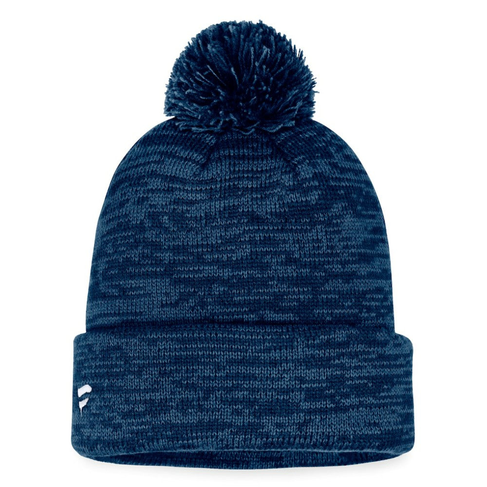 Seattle Kraken Fanatics Fundamental Cuffed Knit Hat with Pom - Deep Sea Blue | US 200010449
