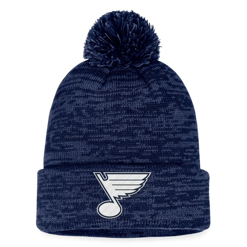 St. Louis Blues Fanatics Fundamental Cuffed Knit Hat with Pom - Navy | US 200010452