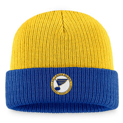 St. Louis Blues Fanatics Heritage Vintage Cuffed Knit Hat - Gold/Blue | US 200010519