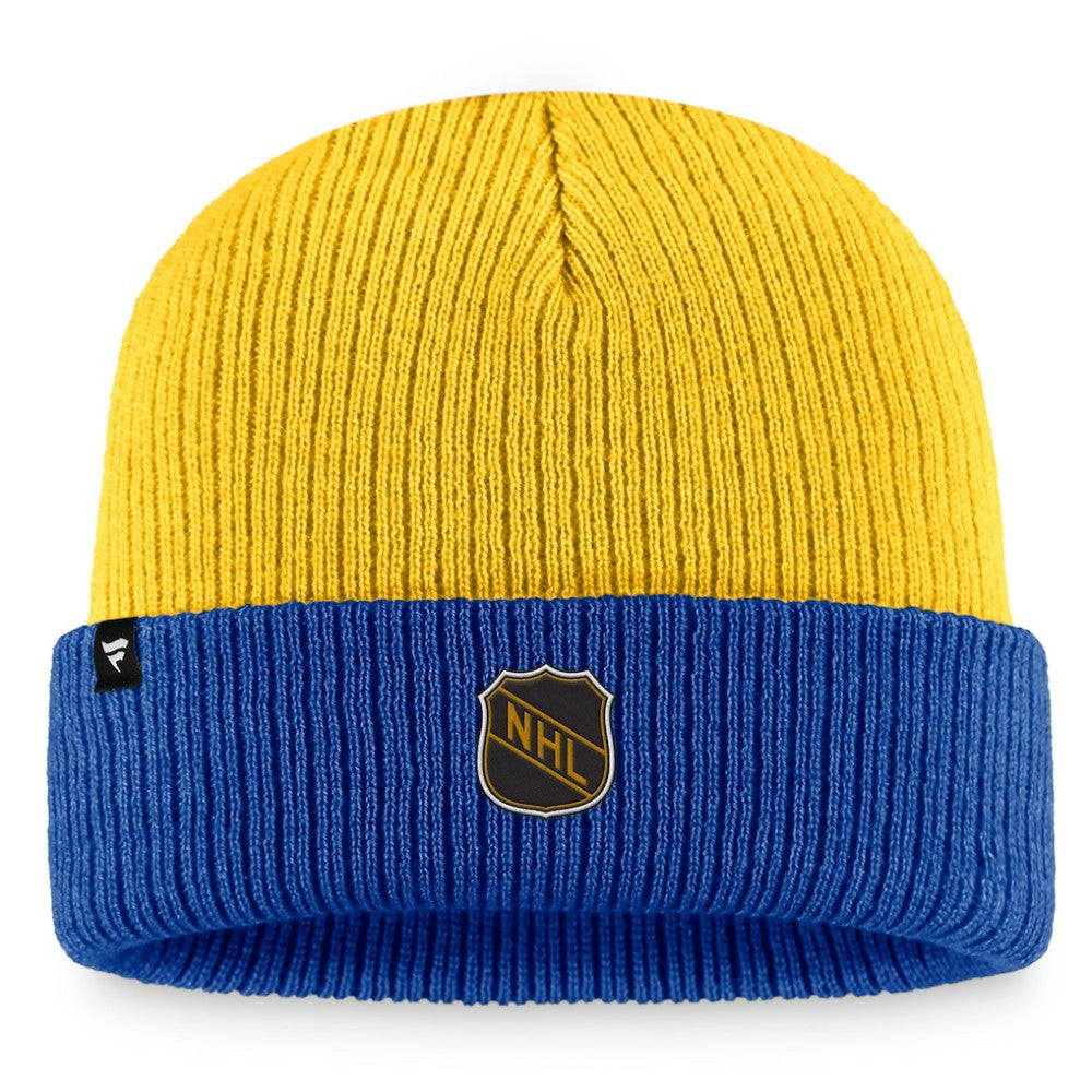 St. Louis Blues Fanatics Heritage Vintage Cuffed Knit Hat - Gold/Blue | US 200010519