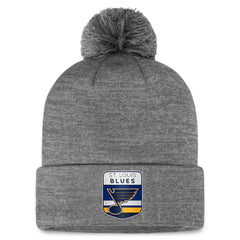 St. Louis Blues Fanatics Authentic Pro Home Ice Cuffed Knit Hat with Pom - Gray | US 200011163