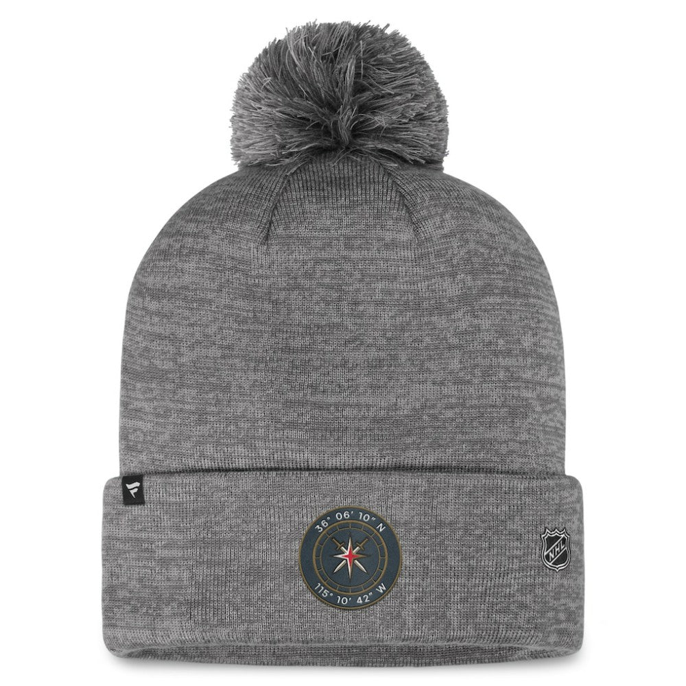 Vegas Golden Knights Fanatics Authentic Pro Home Ice Cuffed Knit Hat with Pom - Gray | US 200011178