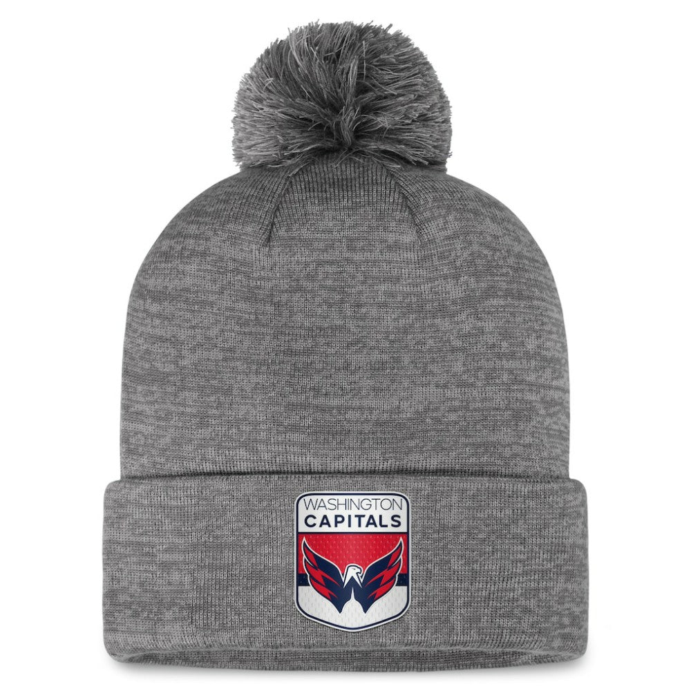 Washington Capitals Fanatics Authentic Pro Home Ice Cuffed Knit Hat with Pom - Gray | US 200011188