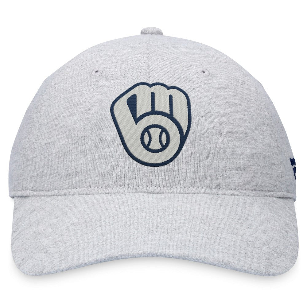 Milwaukee Brewers Fanatics Logo Adjustable Hat - Gray Hats