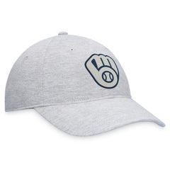 Milwaukee Brewers Fanatics Logo Adjustable Hat - Gray Hats