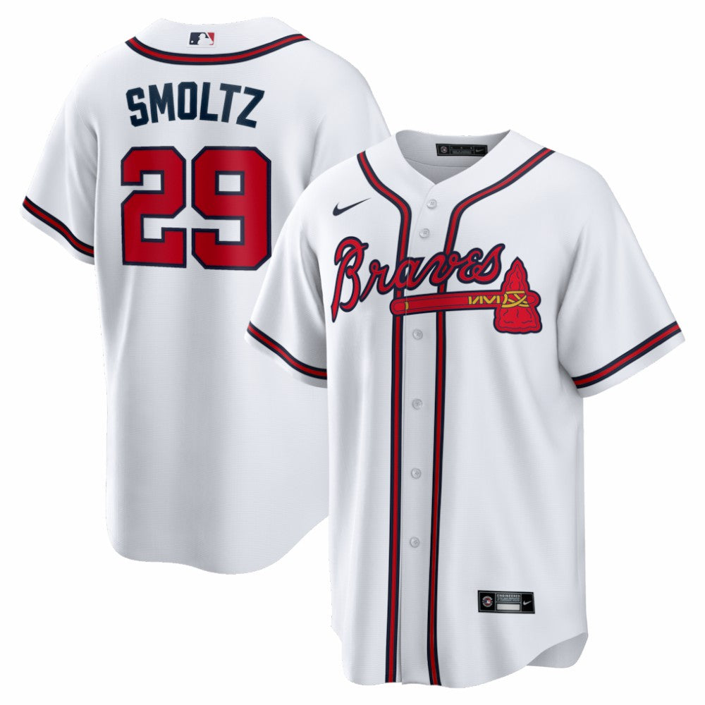 John Smoltz Atlanta Braves Nike Home Retired Player Replica Jersey - White Jerseys