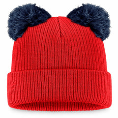 Washington Nationals Fanatics Women's Double Pom Cuffed Knit Hat - Red/Navy Hats