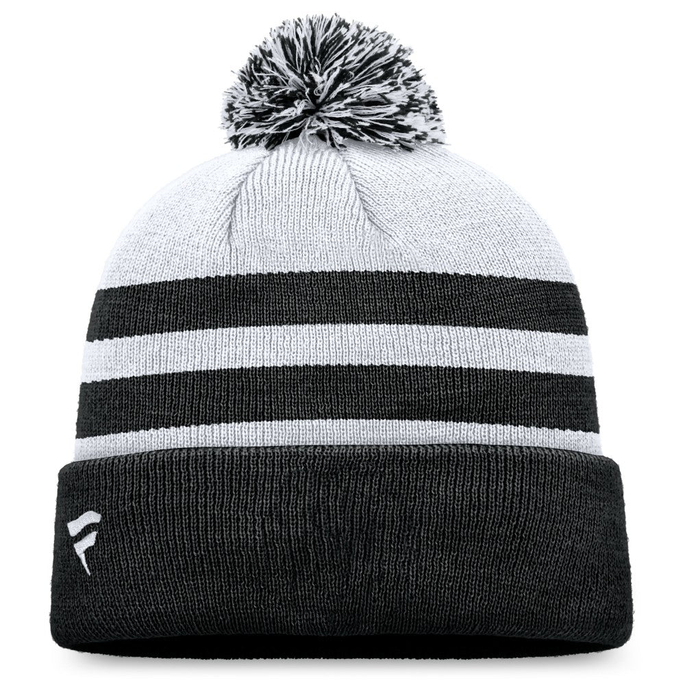 Miami Marlins Fanatics Cuffed Knit Hat with Pom - Gray Hats