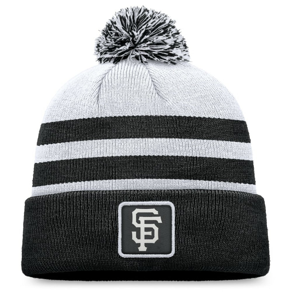 San Francisco Giants Fanatics Cuffed Knit Hat with Pom - Gray Hats