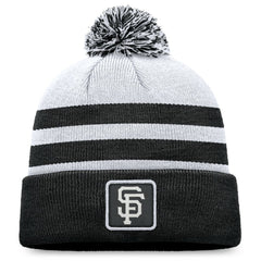 San Francisco Giants Fanatics Cuffed Knit Hat with Pom - Gray Hats