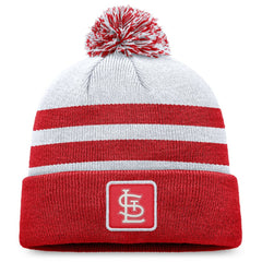 St. Louis Cardinals Fanatics Cuffed Knit Hat with Pom - Gray Hats