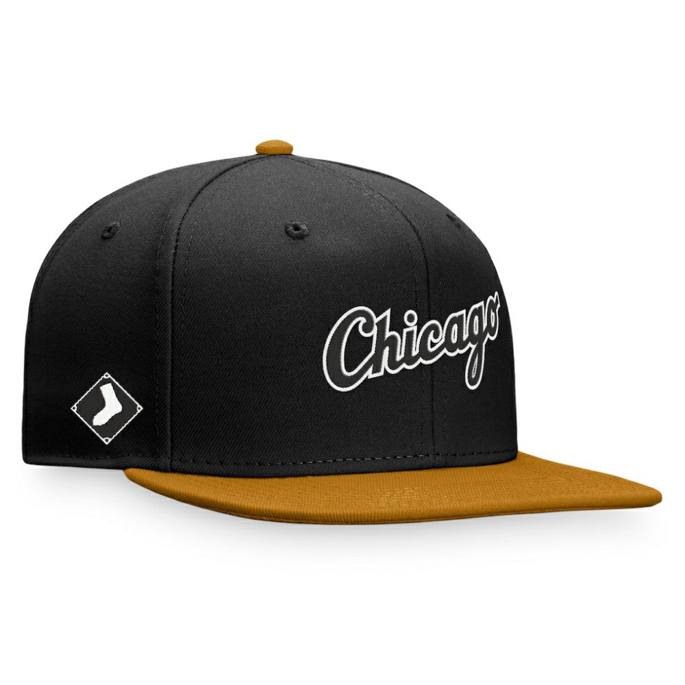 Chicago White Sox Fanatics Fitted Hat - Black/Khaki Hats