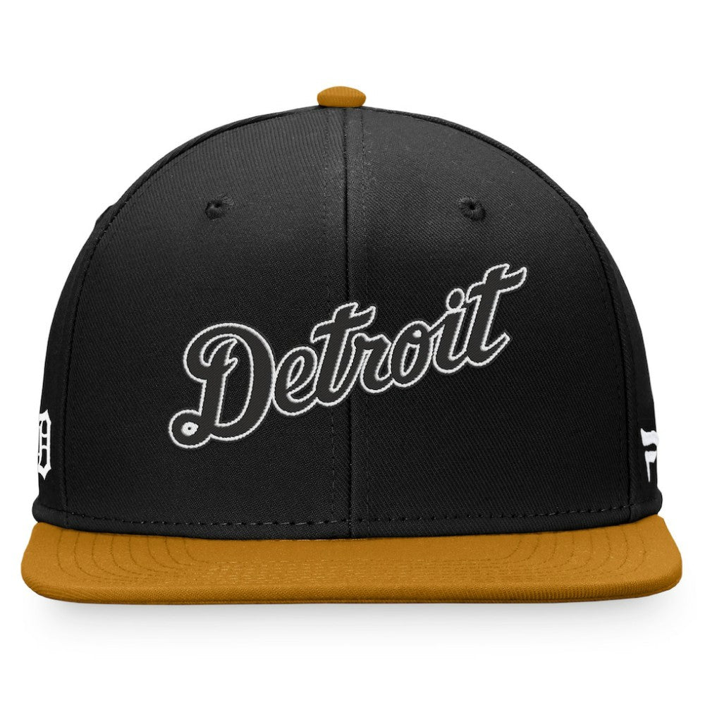 Detroit Tigers Fanatics Fitted Hat - Black/Khaki Hats