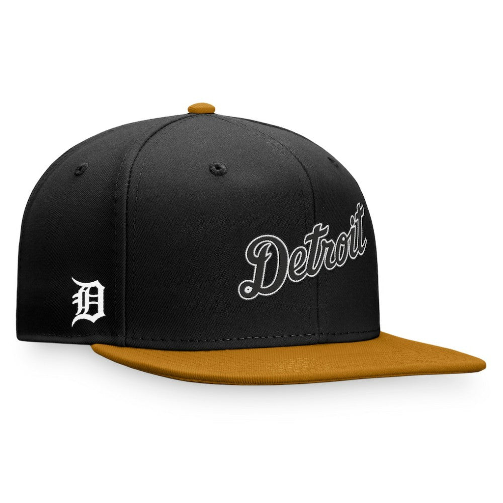 Detroit Tigers Fanatics Fitted Hat - Black/Khaki Hats