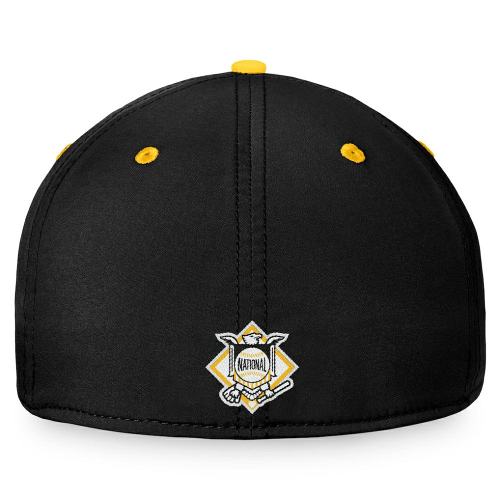 Pittsburgh Pirates Fanatics Stacked Logo Flex Hat - Black/Yellow Hats