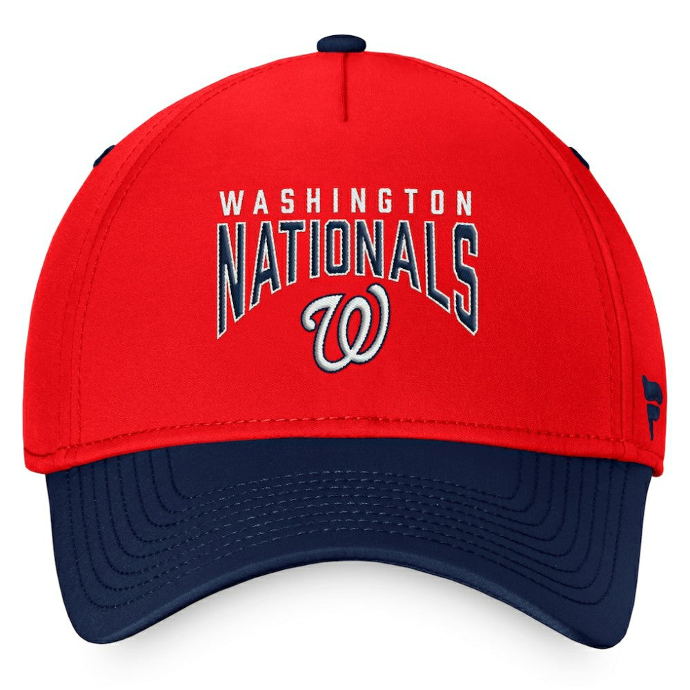 Washington Nationals Fanatics Stacked Logo Flex Hat - Red/Navy Hats