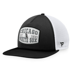 Chicago White Sox Fanatics Foam Front Patch Trucker Snapback Hat - Black Hats
