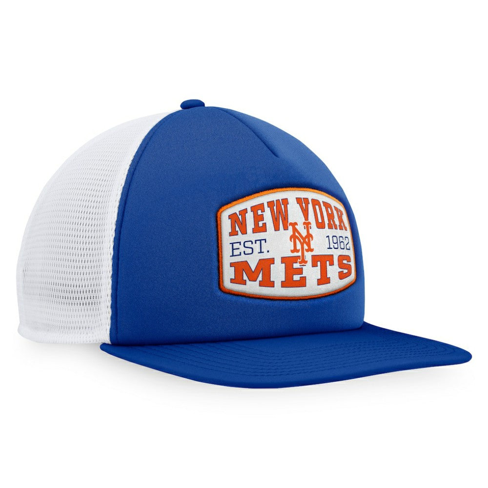 New York Mets Fanatics Foam Front Patch Trucker Snapback Hat - Royal Hats