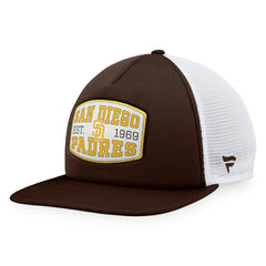 San Diego Padres Fanatics Foam Front Patch Trucker Snapback Hat - Brown Hats
