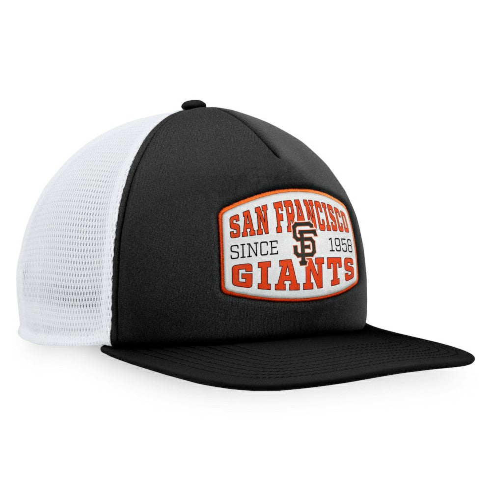 San Francisco Giants Fanatics Foam Front Patch Trucker Snapback Hat - Black Hats