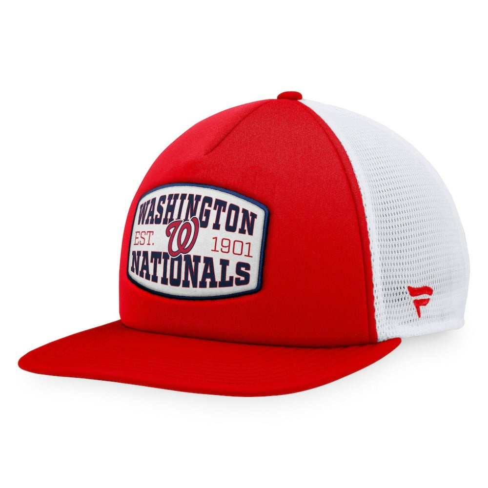 Washington Nationals Fanatics Foam Front Patch Trucker Snapback Hat - Red Hats