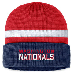 Washington Nationals Fanatics Waffle Cuffed Knit Hat - Red Hats