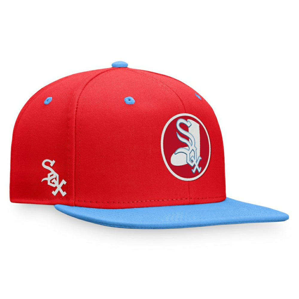 Chicago White Sox Fanatics Cooperstown Collection Two-Tone Fitted Hat - Red/Light Blue Hats