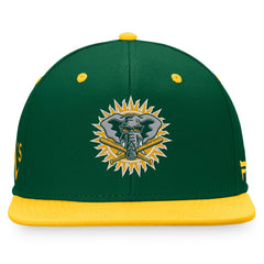 Athletics Fanatics Cooperstown Collection Two-Tone Fitted Hat - Kelly Green/Gold Hats