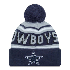 Dallas Cowboys New Era Main Cuffed Knit Hat with Pom - Navy Hats