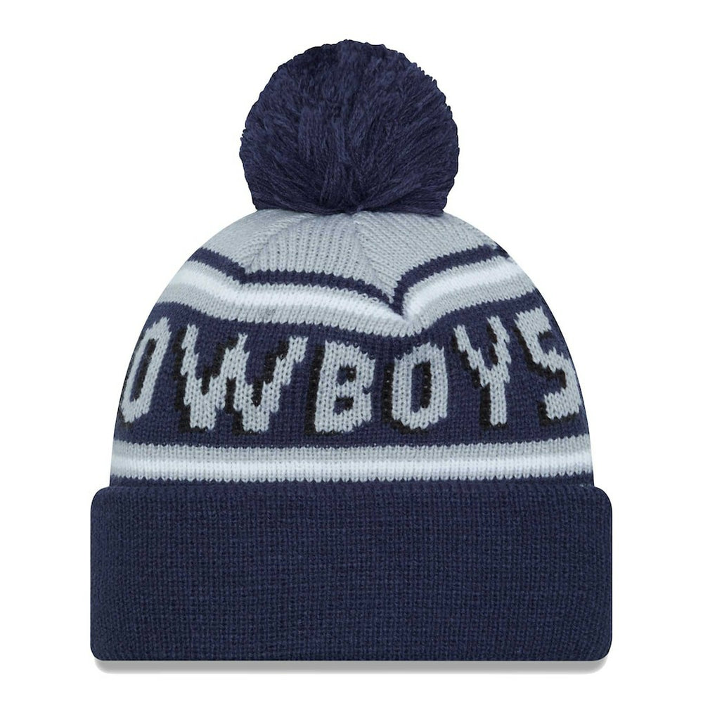 Dallas Cowboys New Era Main Cuffed Knit Hat with Pom - Navy Hats