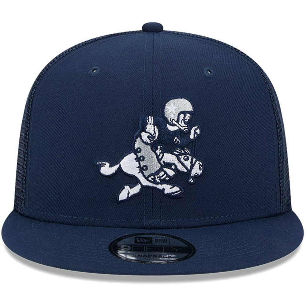 Dallas Cowboys New Era Retro Joe Main Trucker 9FIFTY Snapback Hat - Navy Hats