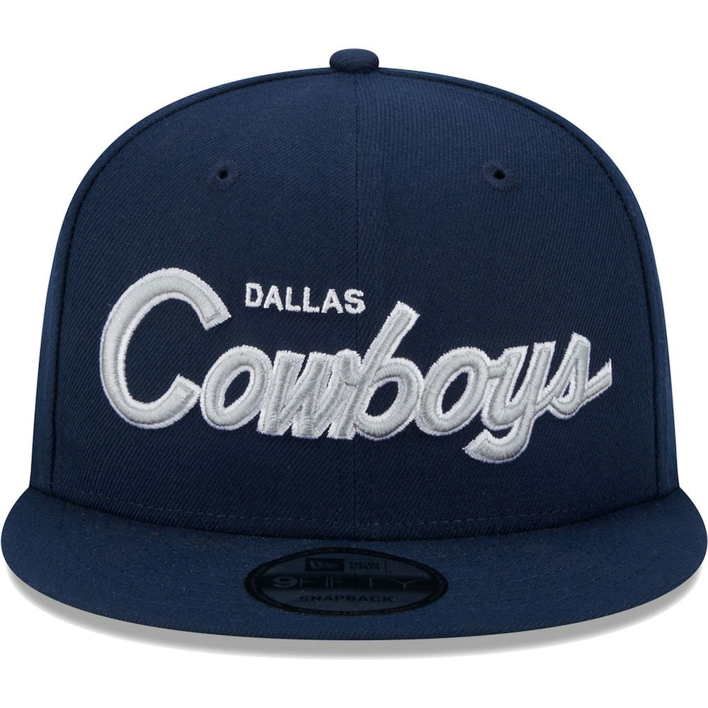 Dallas Cowboys New Era Main Script 9FIFTY Snapback Hat - Navy Hats