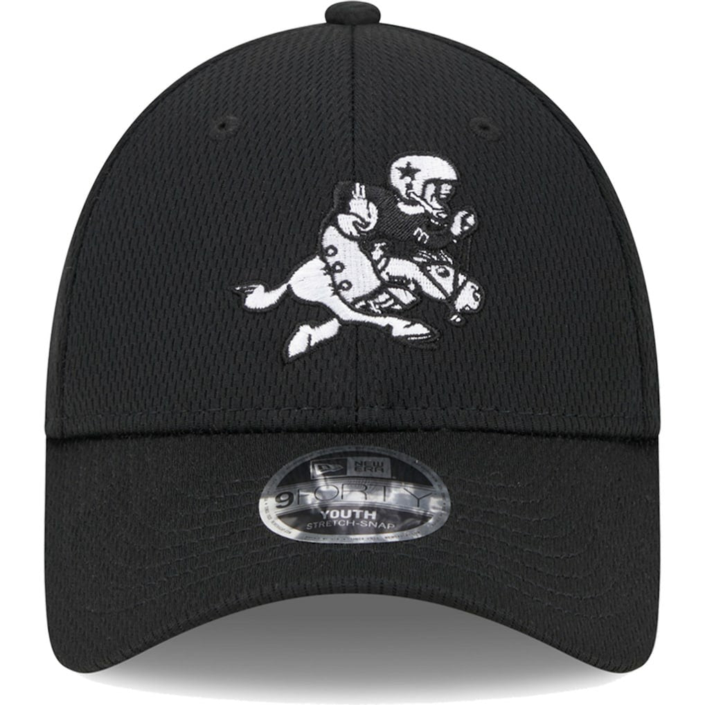Dallas Cowboys New Era Youth Retro Joe Main B-Dub 9FORTY Adjustable Hat - Black Hats