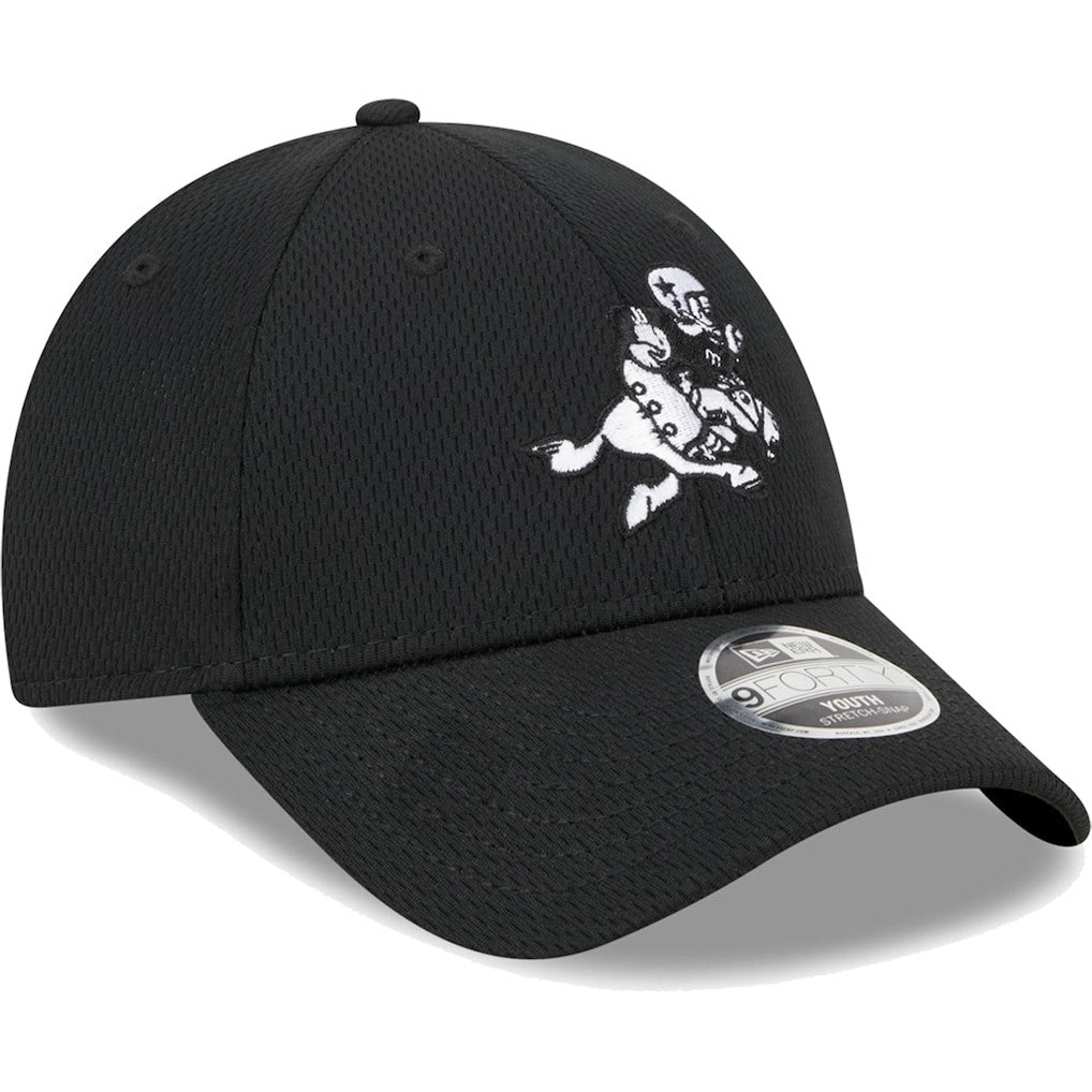 Dallas Cowboys New Era Youth Retro Joe Main B-Dub 9FORTY Adjustable Hat - Black Hats