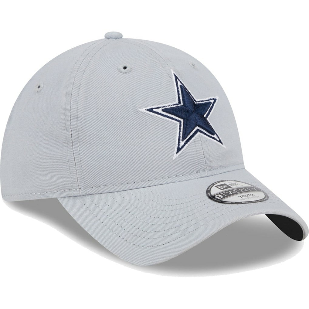 Dallas Cowboys New Era Youth Main Core Classic 2.0 9TWENTY Adjustable Hat - Gray Hats