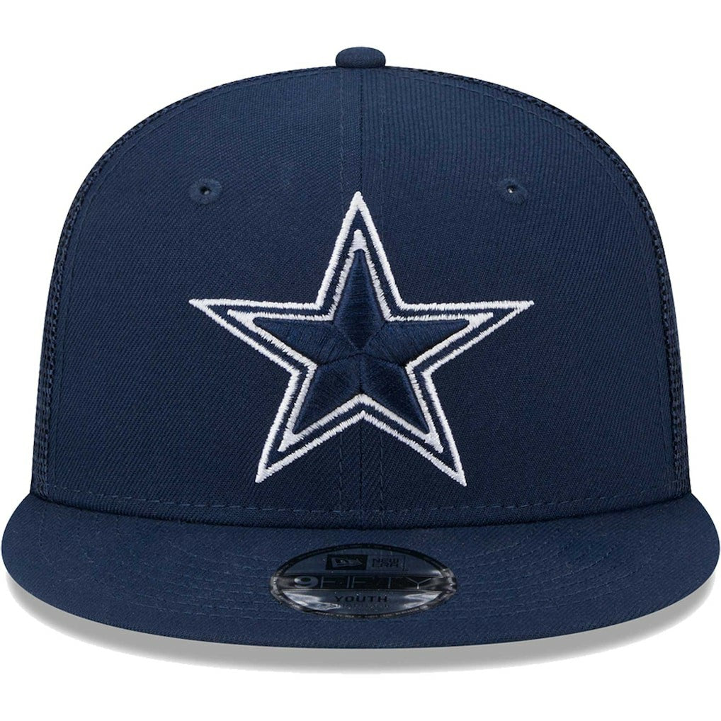 Dallas Cowboys New Era Youth Main Trucker 9FIFTY Snapback Hat - Navy Hats