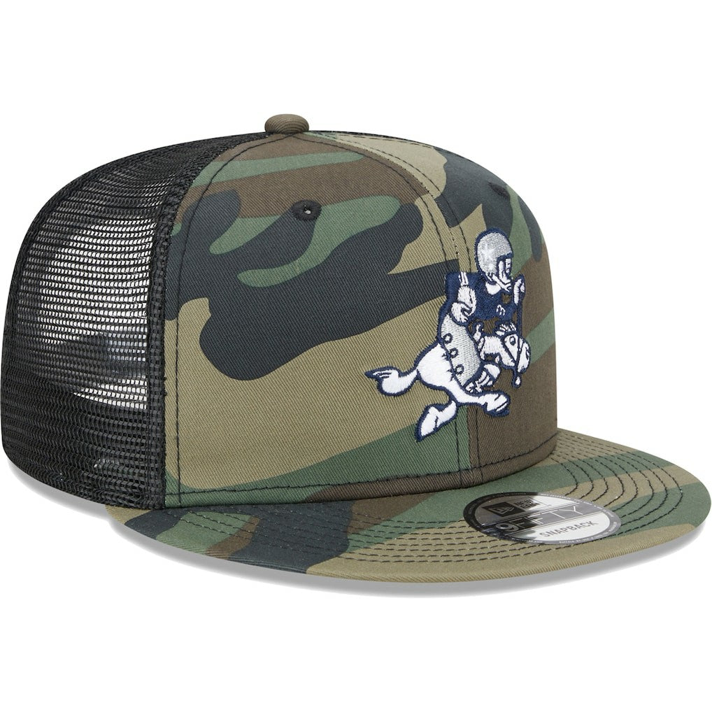 Dallas Cowboys New Era Retro Joe Main Trucker 9FIFTY Snapback Hat - Camo Hats